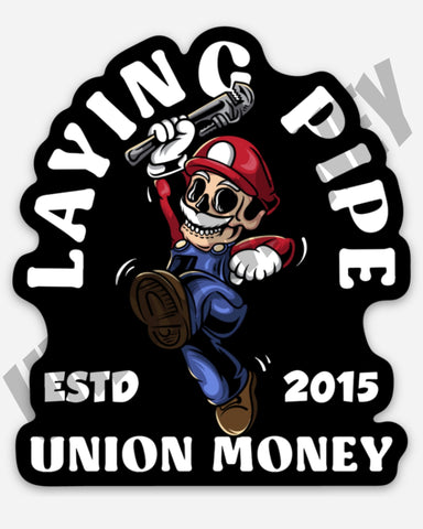 Laying Pipe Sticker