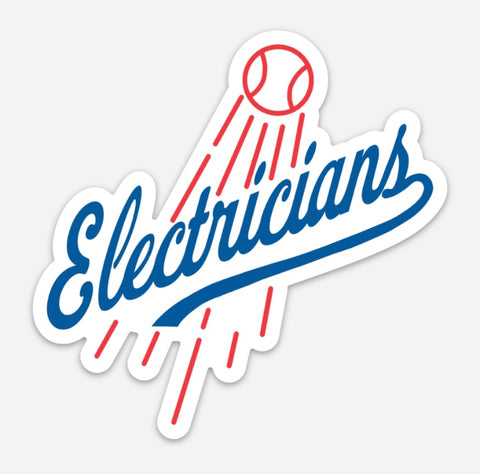 Dodgers ELECTRICIANS sticker