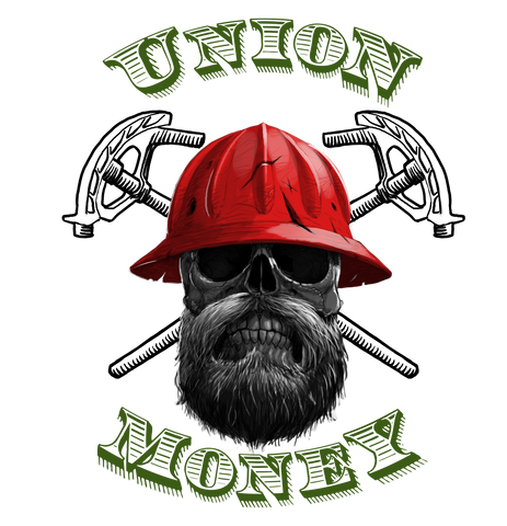 3"x3" Union Money bearded ELECTRICIAN sticker