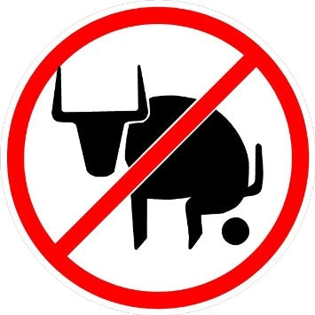 2" x 2"  NO BULL SHIT sticker