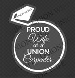 Proud Union Wife Collection - Clear Sticker
