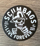 Scumbags Live Forever- circle sticker